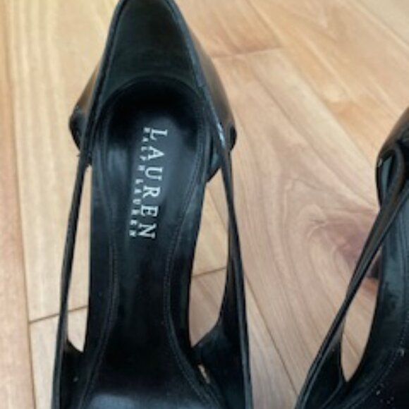 Ralph Lauren black Patent Heels Sz 7M - Picture 11 of 11